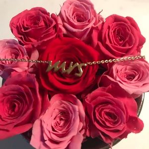 Gold Kate Spade “mrs” Necklace